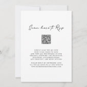 Invitation Chute Sunflower Wreath QR Code RSVP Automne Mariag (Dos)