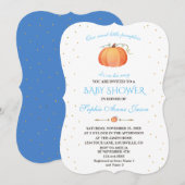 Invitation Chute Sweet Baby Petit Baby shower Citrouille (Devant / Derrière)