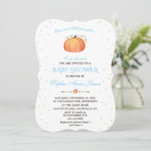 Invitation Chute Sweet Baby Petit Baby shower Citrouille (Debout devant)