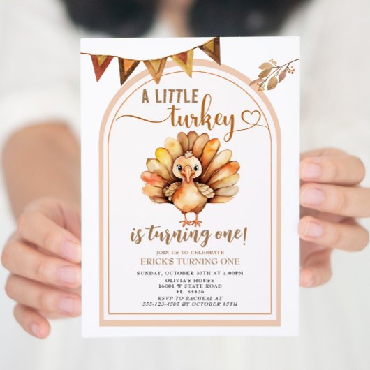 Invitation Chute Un Petit Arc De Turquie À Un Anniversaire