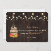 Invitation Chute Vin Barre Vous Serez Ma Femme D'Accueil (Dos)