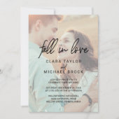 Invitation Chute Whimsical Dans L'Amour Tout En Un Mariage (Devant)