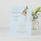 Invitation Chute Wispy Boho Sky Blue Les deux parents II (Debout devant)