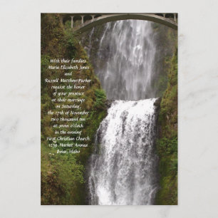Invitation Chutes Multomah avec Mariage de pont