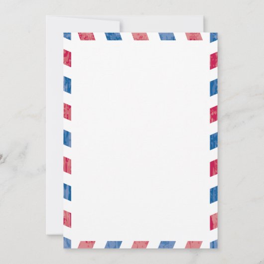 Invitation Chypre Antique Airmail Mariés Réception de mariage (Dos)