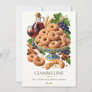 Invitation Ciambelline al Vino – Vintage Italian Dessert