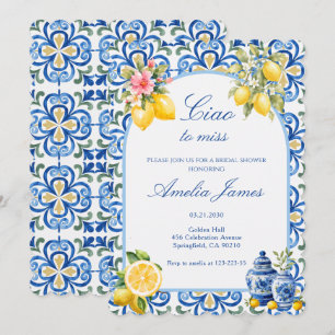 Invitation Ciao à Miss Italian shower de mariage au citron