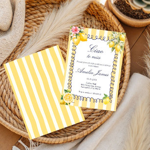 Invitation Ciao à Miss Italian shower de mariage au citron