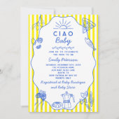 Invitation Ciao Baby Ciao Italien Baby shower à thème (Devant)