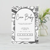 Invitation "Ciao Baby" Cuisine un bébé Pâtes italiennes (Debout devant)