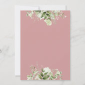 Invitation Ciao Baby Dusty Rose Baby shower vert rose (Dos)