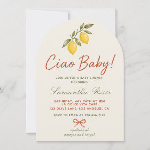 Invitation Ciao Baby Italian Market Baby Shower Arch