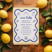 Invitation Ciao Baby Lemon Italien Main Tirée Baby shower