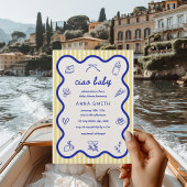 Invitation Ciao Baby Lemon Italien Main Tirée Baby shower