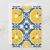 Invitation Ciao Baby shower Douche à thème citron (Dos)