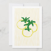 Invitation Ciao Bambino Baby shower en bande jaune (Dos)