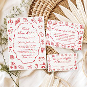 Invitation Ciao Bambino Baby shower italien illustré