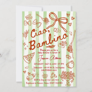 Invitation Ciao Bambino Baby Shower Vert
