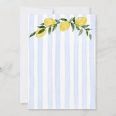 Invitation Ciao bambino citron bleu arc baby shower italien (Dos)