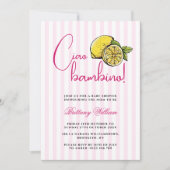 Invitation Ciao Bambino Lemon Baby shower d'été italien (Devant)