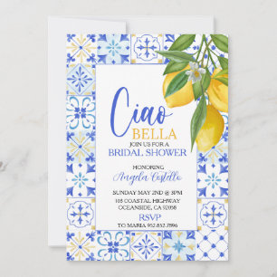 Invitation Ciao Bella Baby Shower Côte d'Amalfi Lemon
