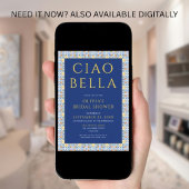 Invitation Ciao Bella Blue Mariage Italien