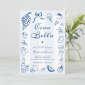 Invitation Ciao Bella Fête des mariées de citron à main itali (Debout devant)