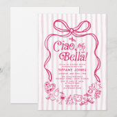 Invitation Ciao Bella Fête des mariées de citrons italiens ro (Devant / Derrière)