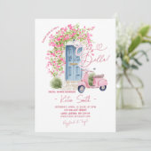 Invitation Ciao Bella Fête des mariées italienne Whimsical (Debout devant)