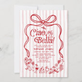 Invitation Ciao Bella Rouge Citrons italiens Fête des mariées (Devant)