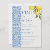 Invitation Ciao italien à Miss Amalfi Fête des mariées (Devant)