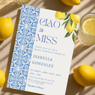 Invitation Ciao italien à Miss Amalfi Fête des mariées