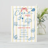 Invitation Ciao Miss Fête des mariées Summer Italie Thème (Debout devant)