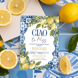 Invitation Ciao to Miss Fête des mariées de citron italien