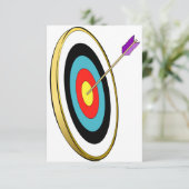 Invitation Cible de tir à l'arc en bulle avec Centre de tir à (Debout devant)