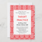 Invitation Cible Practice Archery Club Événement Bright Red (Dos)