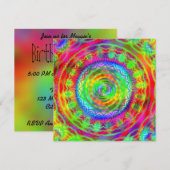 Invitation Cible Tie-dye (Devant / Derrière)