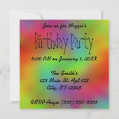 Invitation Cible Tie-dye (Dos)