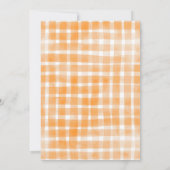 Invitation Cidre et beignets de Plaid d'Orange - Anniversaire (Dos)