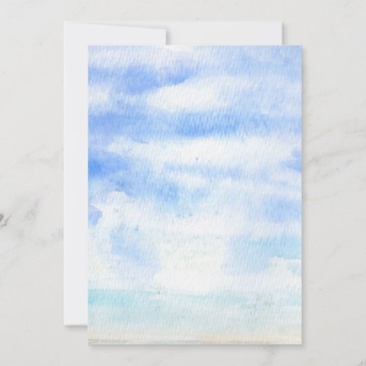 Invitation ciel bleu (Dos)
