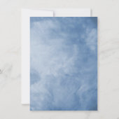 Invitation Ciel Bleu et Blanc Nuages Célestes Mariage (Dos)