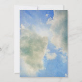 Invitation Ciel bleu et nuages blancs | Blue 40th Birthday (Dos)