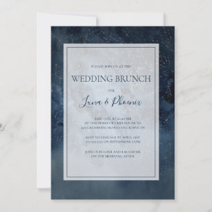 Invitation Ciel Céleste De Nuit Avec Cadre Mariage Brunch