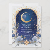 Invitation Ciel Céleste De Nuit Avec Cadre Mariage traditionn (Devant)