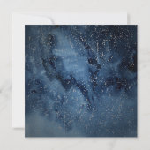 Invitation Ciel de nuit céleste avec cadre Carré Mariage (Dos)