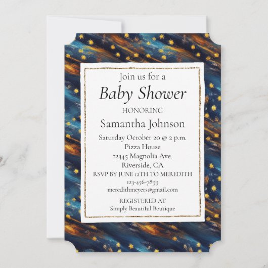 Invitation Ciel des étoiles (Devant)