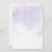 Invitation Ciel envoyé Baby shower pourpre (Dos)