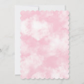 Invitation Ciel envoyé | Baby shower | Rose (Dos)