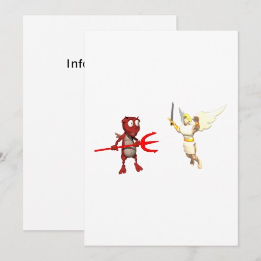 Invitation Ciel et enfer (Devant / Derrière)