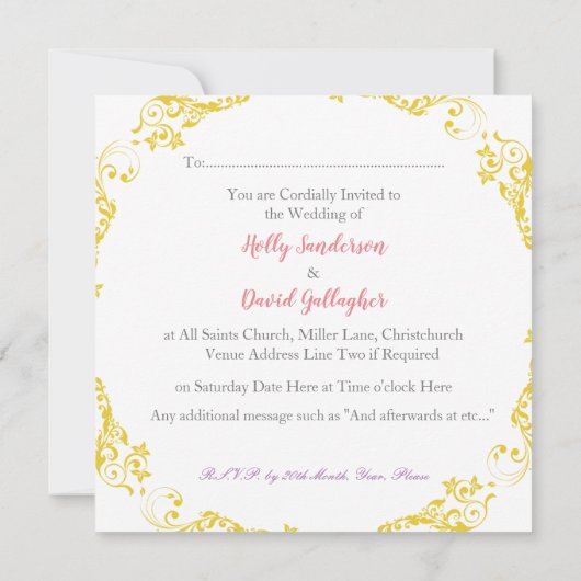 Invitation Ciel et nuages (Dos)